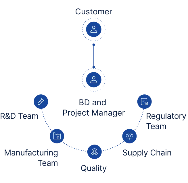 Diagram illustrating the various stages of the project management process, highlighting key phases and their interconnections.